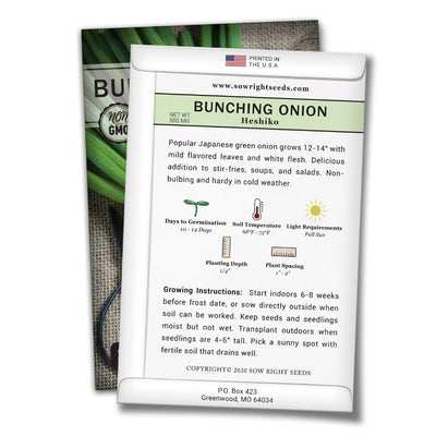 how to grow the best heshiko bunching onion plants