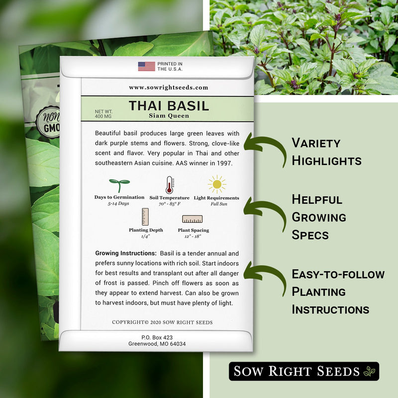 how to grow the best basil plants with variety highlights, helpful growing specs, and easy to follow planting instructions