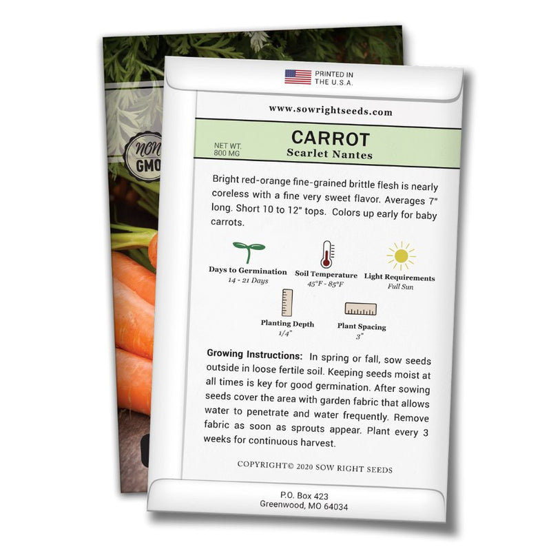 how to grow the best scarlet nantes carrot plants