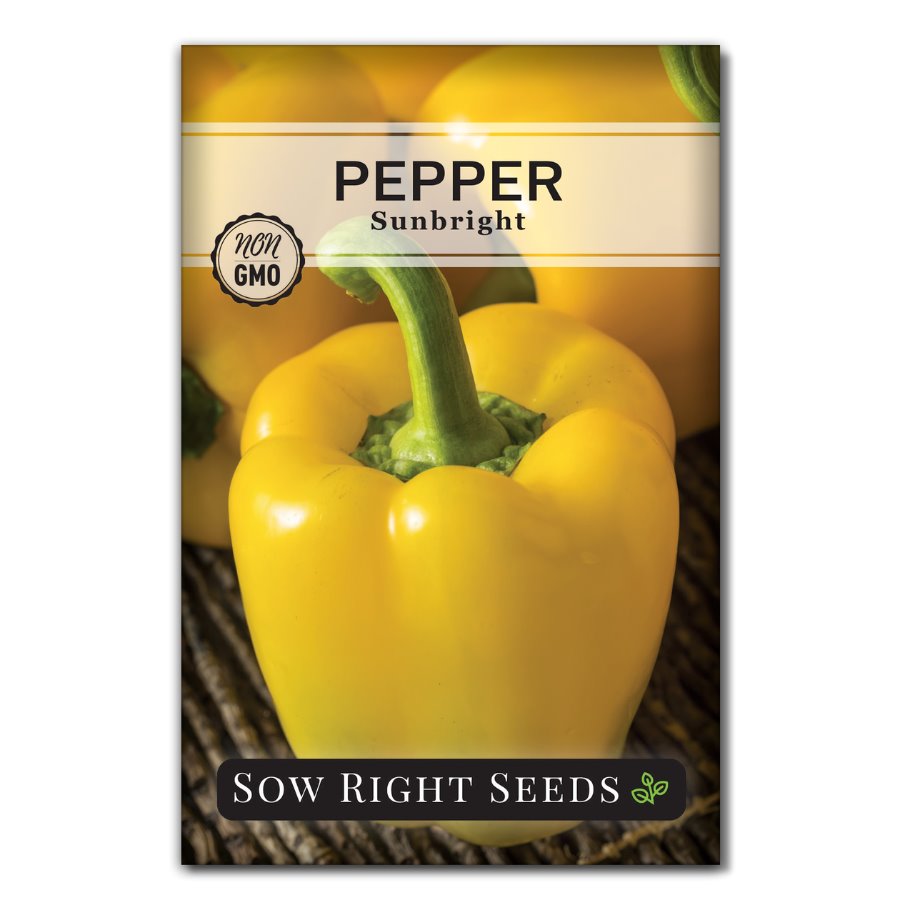  Sweet Bell Pepper Seeds Collection, 200 Seeds, 4 Heirloom  Non-GMO Varieties. Giant Green, Yellow Sunbright, Orange Horizon, Big Red.  : Patio, Lawn & Garden