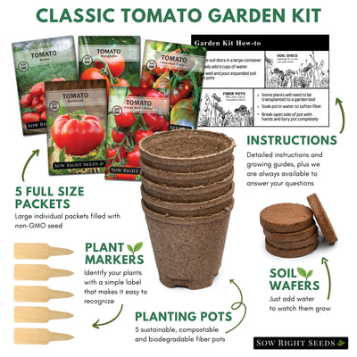 tomato garden growing kit materials for starting tomatoes