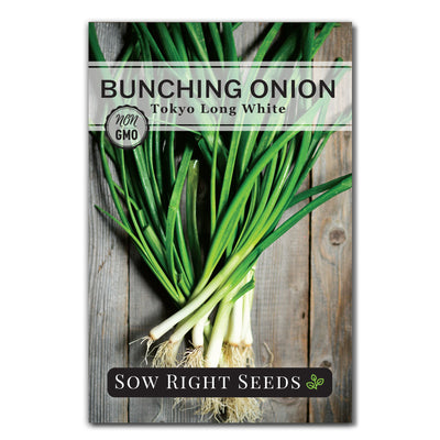 tokyo long white bunching onion seed packet vegetables sow right seeds