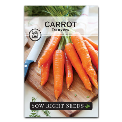 danvers carrot seed packet vegetables sow right seeds