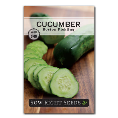 boston pickling cucumber seed packet vegetables sow right seeds