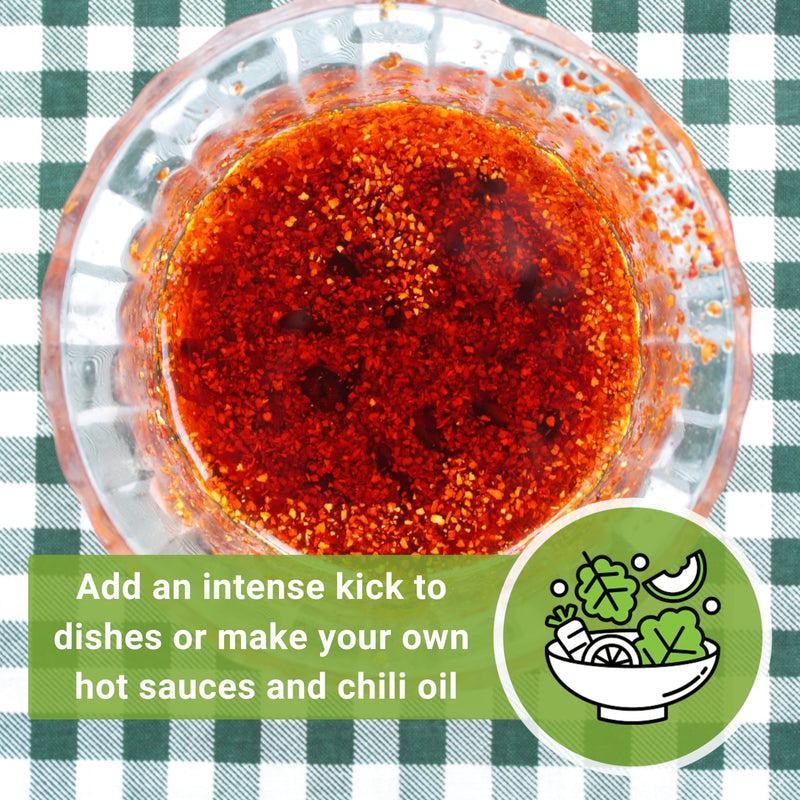 ghost pepper seeds add an intense kick to dishes or make your own hot sauces and chili oil
