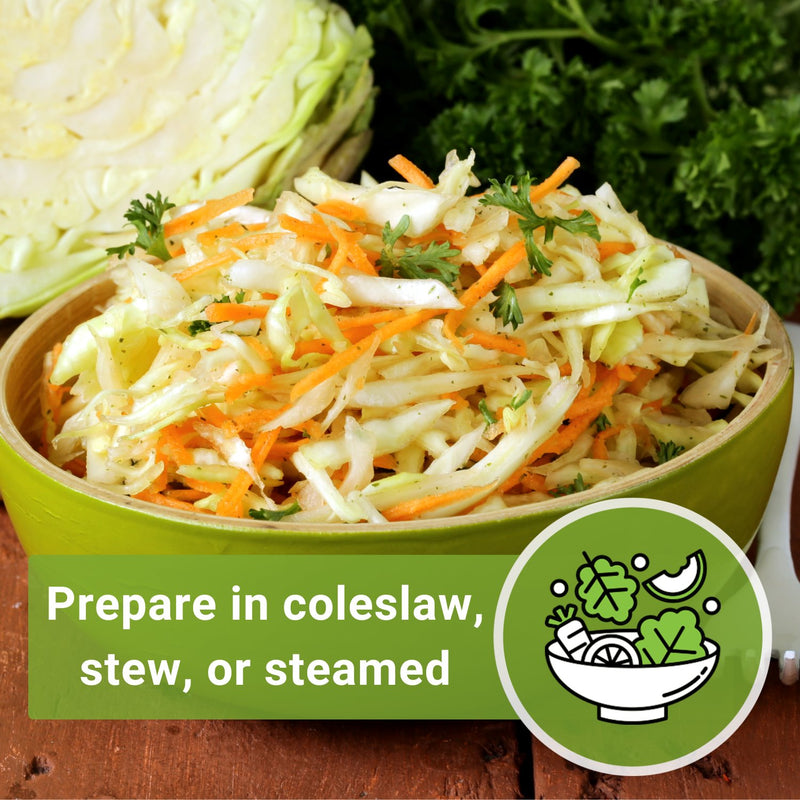 copenhagen market cabbage prepare in coleslaw, stew or steamed