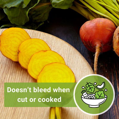 golden globe beet seeds doesn't bleed when cut or cooked