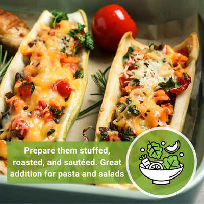 grey zucchini seeds prepare them stuffed roasted and sauteed great addition for pasta and salads