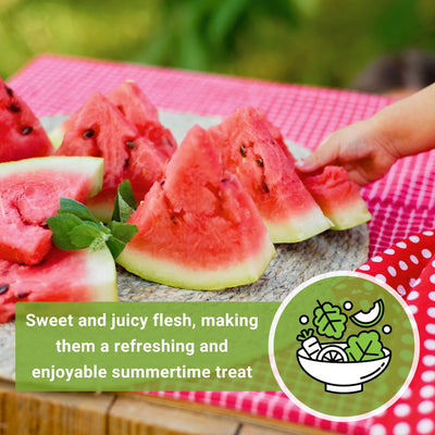 crimson sweet watermelon seeds sweet and juicy flesh making them a refreshing and enjoyable summertime treat