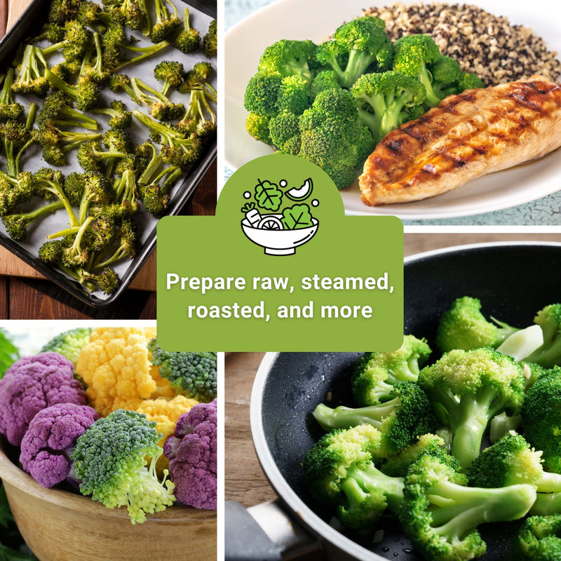 broccoli seed collection collage roasted plate with chicken and rice colorful harvest steamed