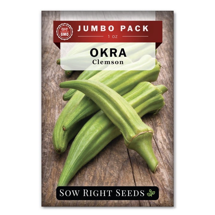 200 Clemson Spineless Okra Seeds – Heirloom, Non-GMO, USA Grown By The Gardening World