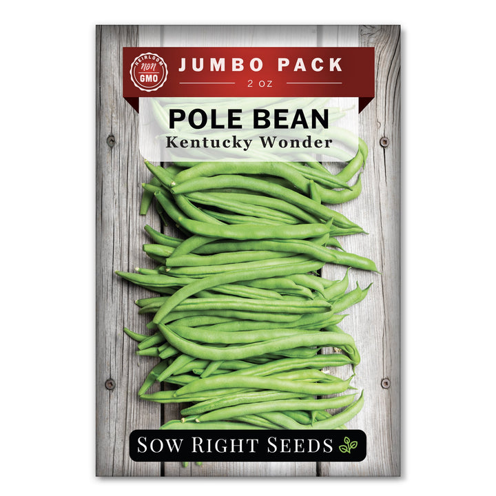 garden of eden pole bean seeds Sow Right Seeds - Kentucky Wonder Pole Bean Seed for Planting