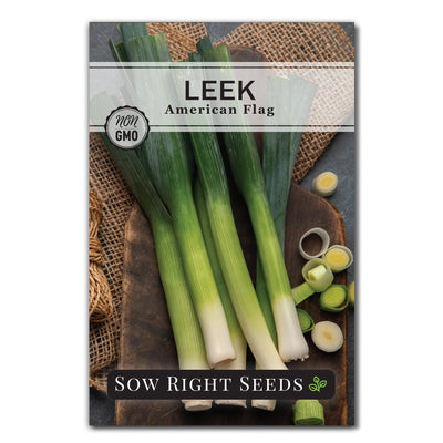 american flag leek seed packet vegetables sow right seeds