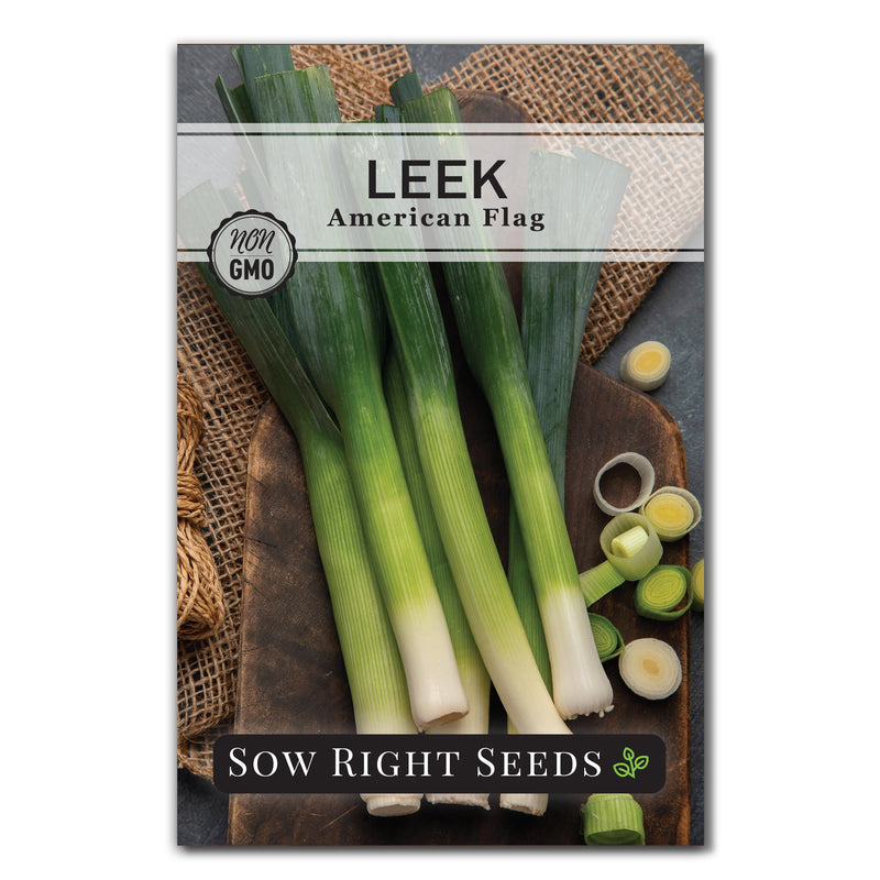 american flag leek seed packet vegetables sow right seeds