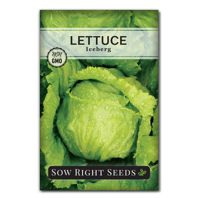 iceberg lettuce seed packet vegetables sow right seeds