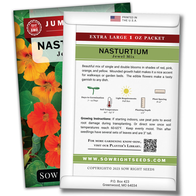 Bulk Nasturtium Jewel Mix 1 Ounce Seeds