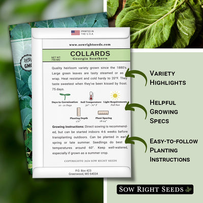 georgia southern seed packet features variety highlights helpful growing specs easy to follow planting instructions