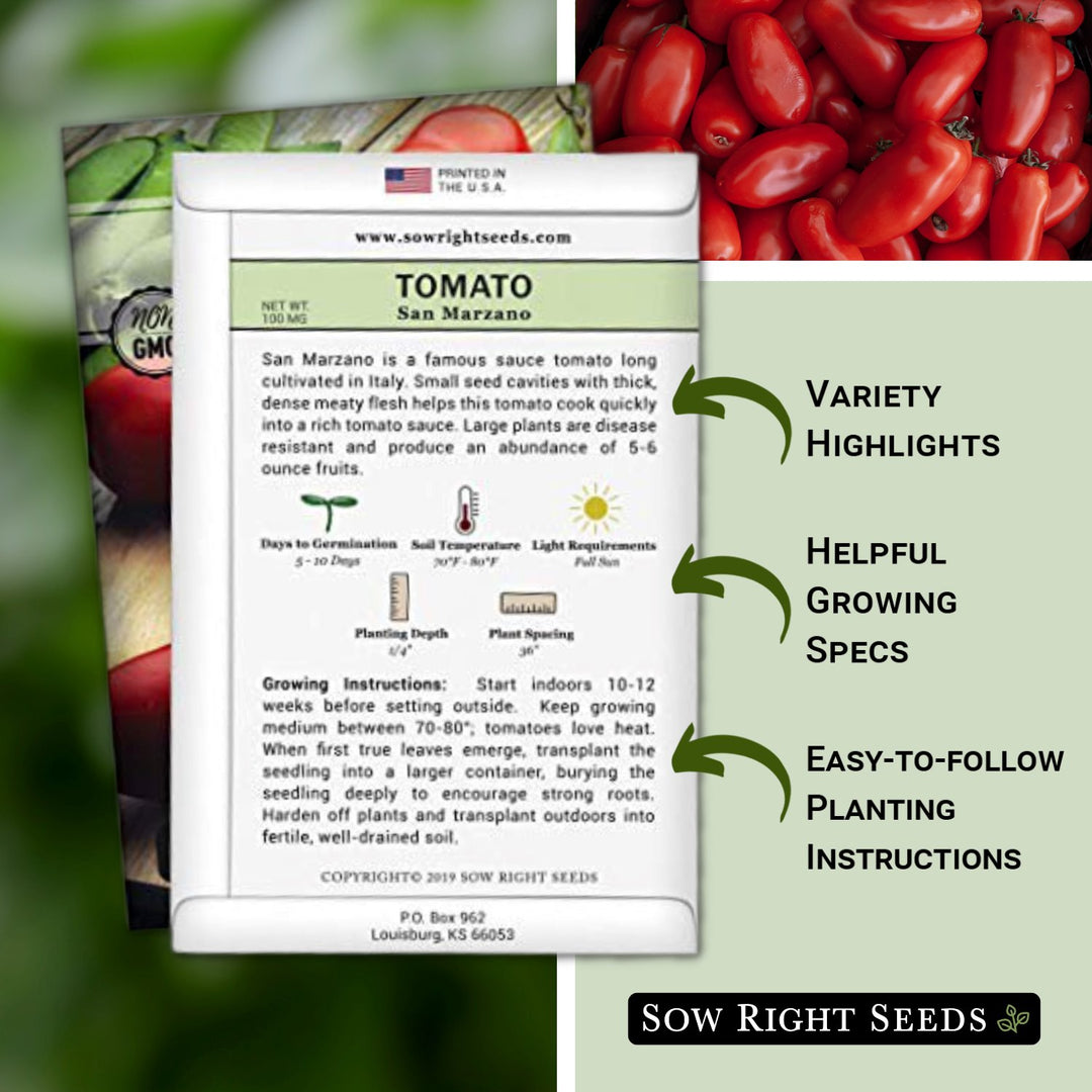 planting depth of tomato seeds San Marzano Tomato Seeds for Planting