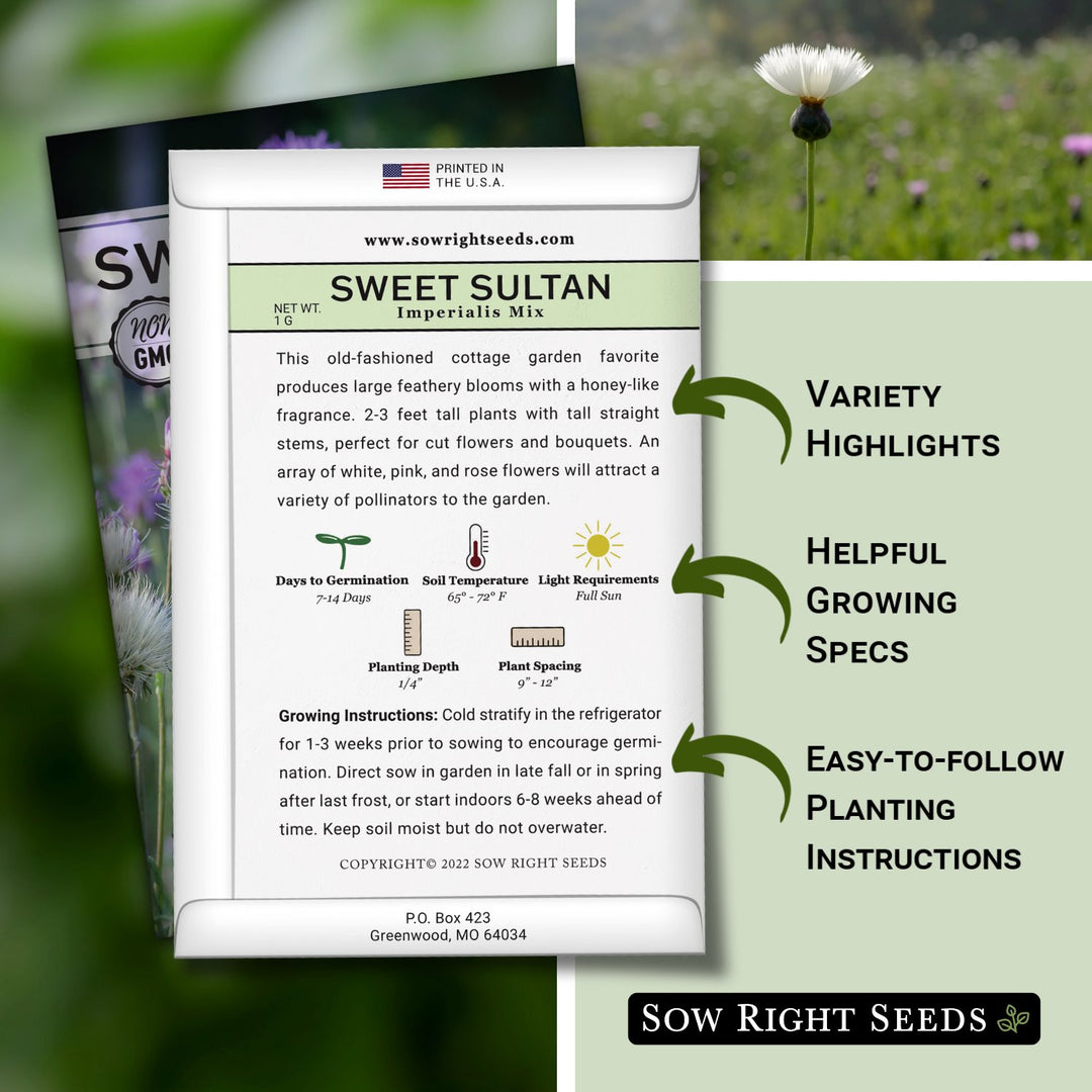sweet sultan flower seeds Imperialis Mix Sweet Sultan Seeds for Planting