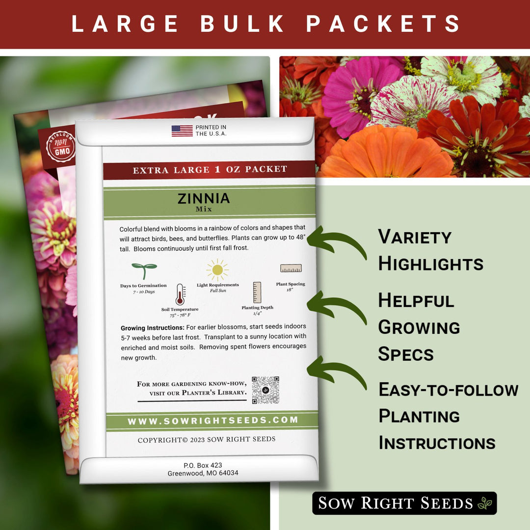zinnia seeds planting instructions Bulk Zinnia Mix