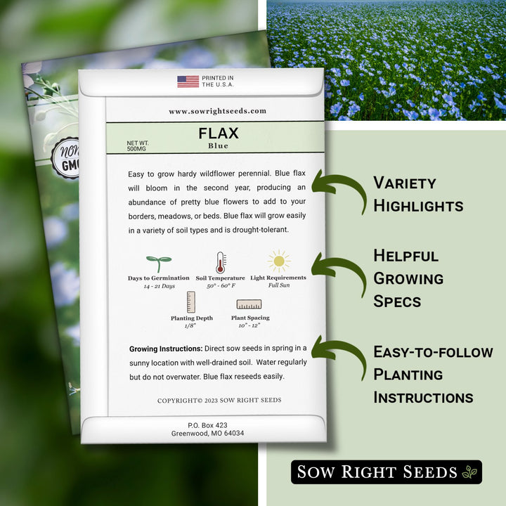flax seed planting guide Blue Flax – Sow Right Seeds