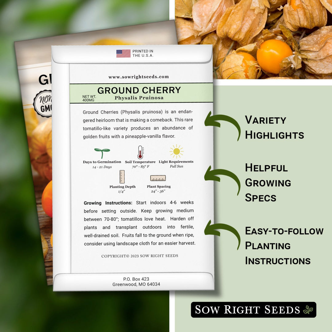 Ground Cherries Seeds | Sweet Flavored Early Fruits  Sow Right Seeds