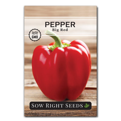 big red pepper seed packet vegetables sow right seeds