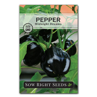midnight dreams pepper seed packet vegetables sow right seeds