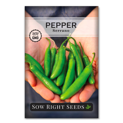 serrano pepper seed packet vegetables sow right seeds