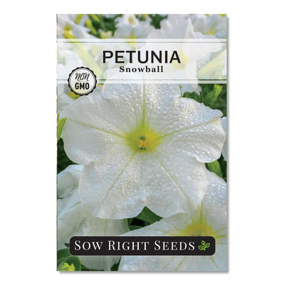snowball petunia seed packet flowers sow right seeds
