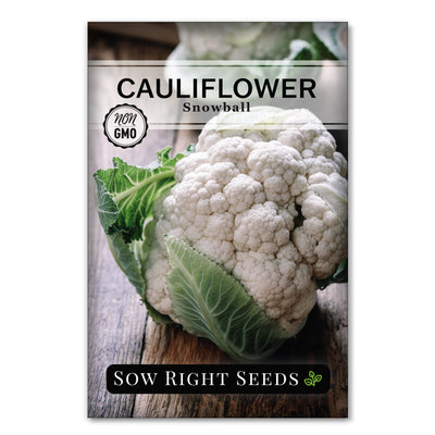 snowball cauliflower seed packet vegetables sow right seeds