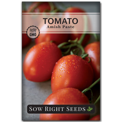 amish paste tomato seed packet vegetables sow right seeds