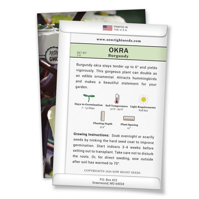 how to grow the best burgundy okra plants
