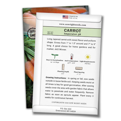 how to grow the best imperator 58 carrot plants