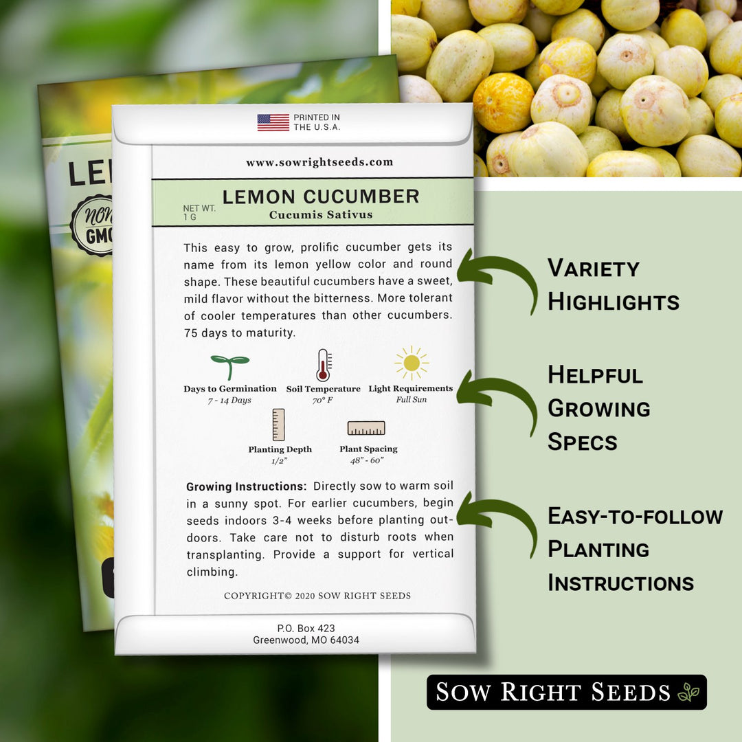 cucumber seed planting instructions Lemon Cucumber Seeds