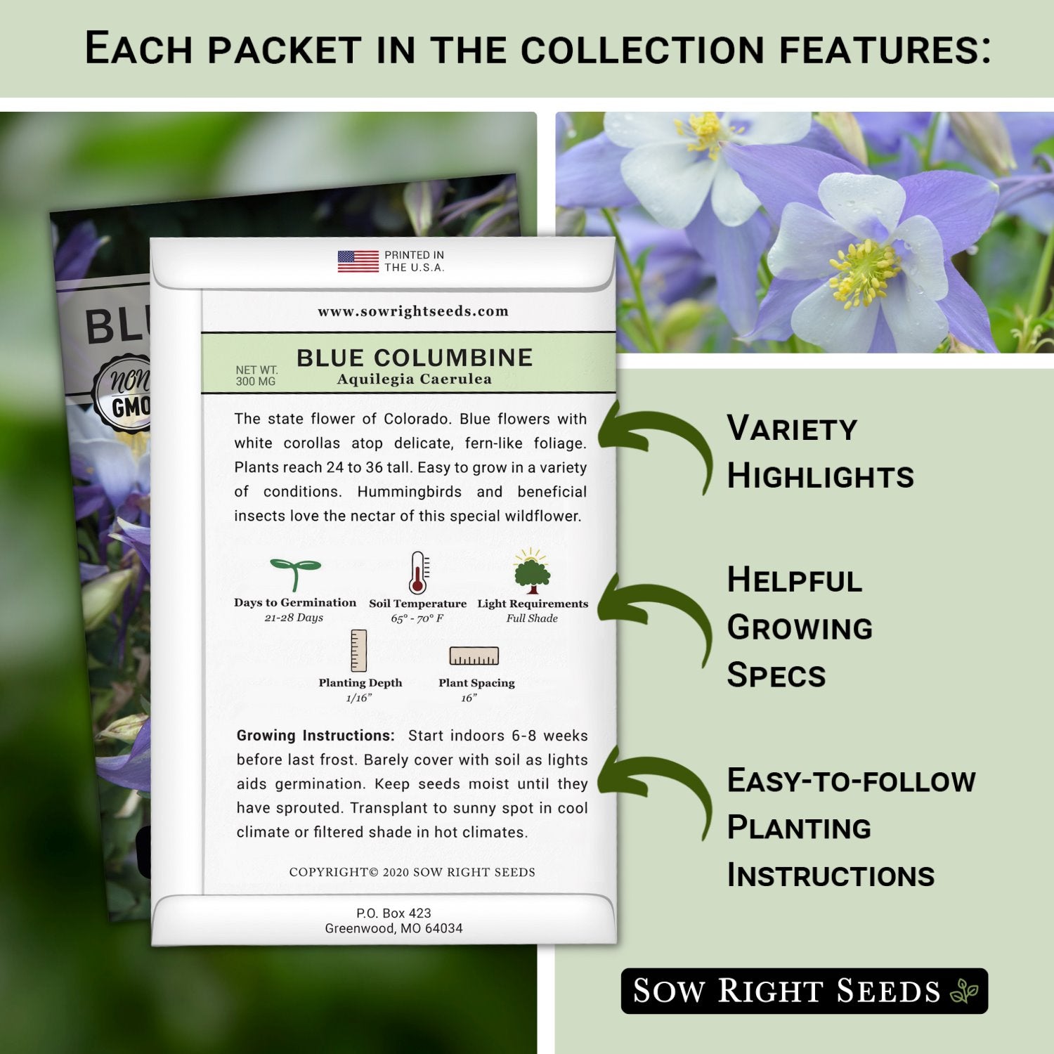 A Flower Garden Seed Packets Design Pack - Md