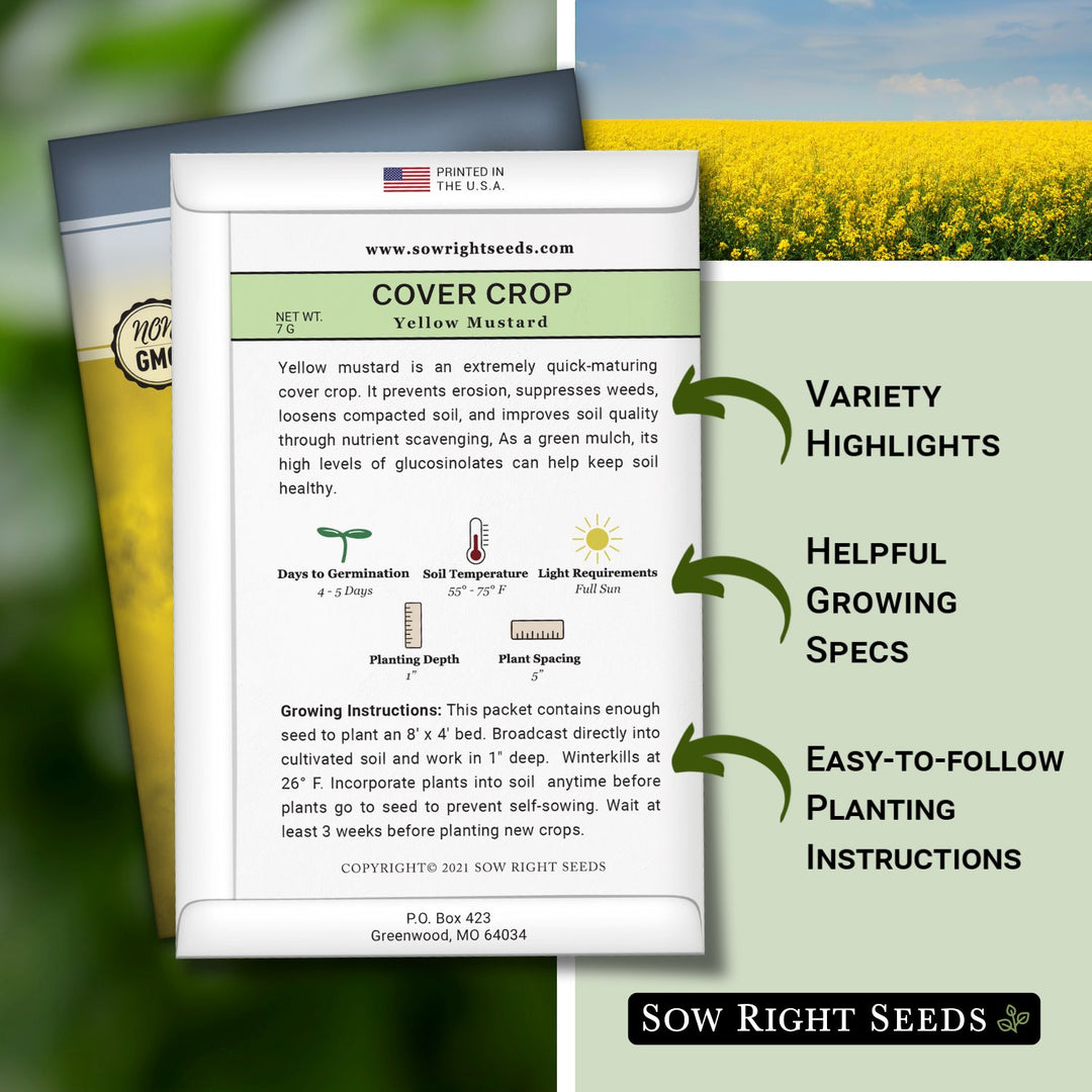 planting mustard seed cover crop Yellow Mustard Cover Crop Seeds for Planting in your Home Garden – Sow Right Seeds