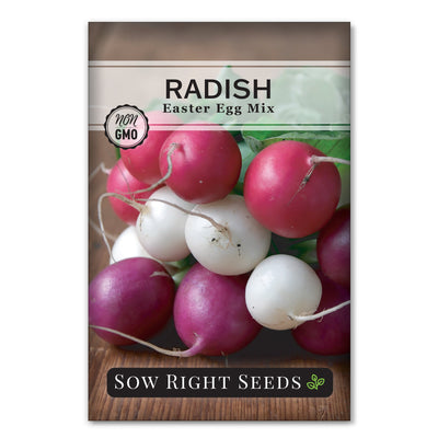 easter egg mix red white and purple radish seeds for planting