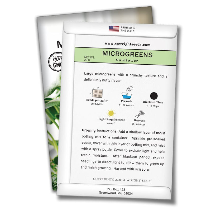 how to grow the best sunflower microgreens