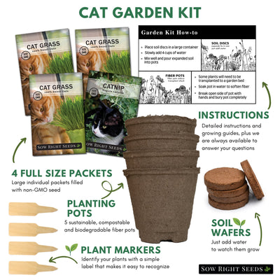 cat garden starter kit materials included in package