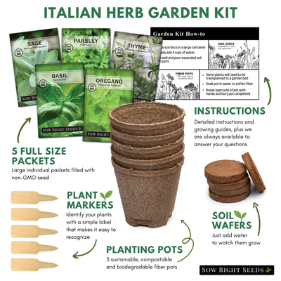 start your own italian herb garden with this starter garden kit